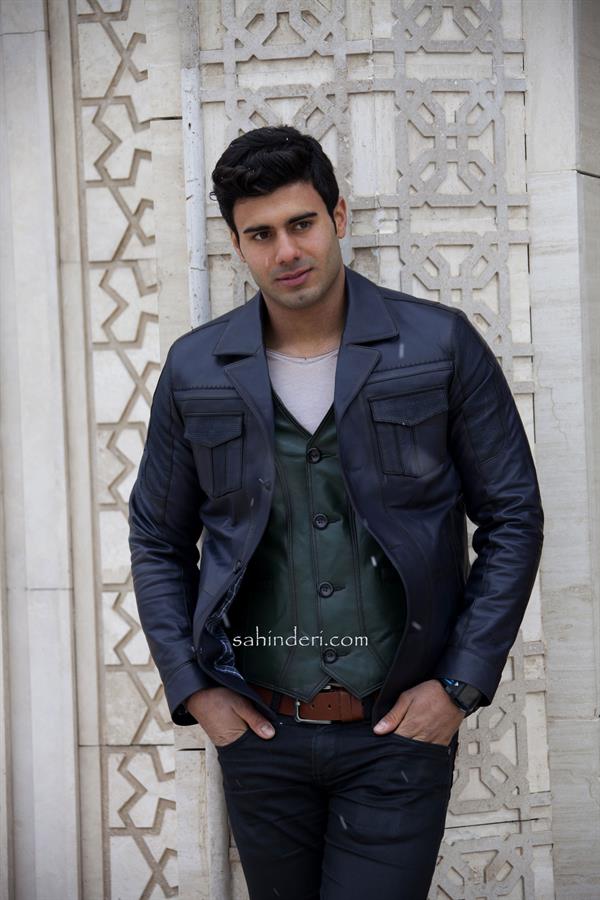 Erkek Lacivert Deri Ceket