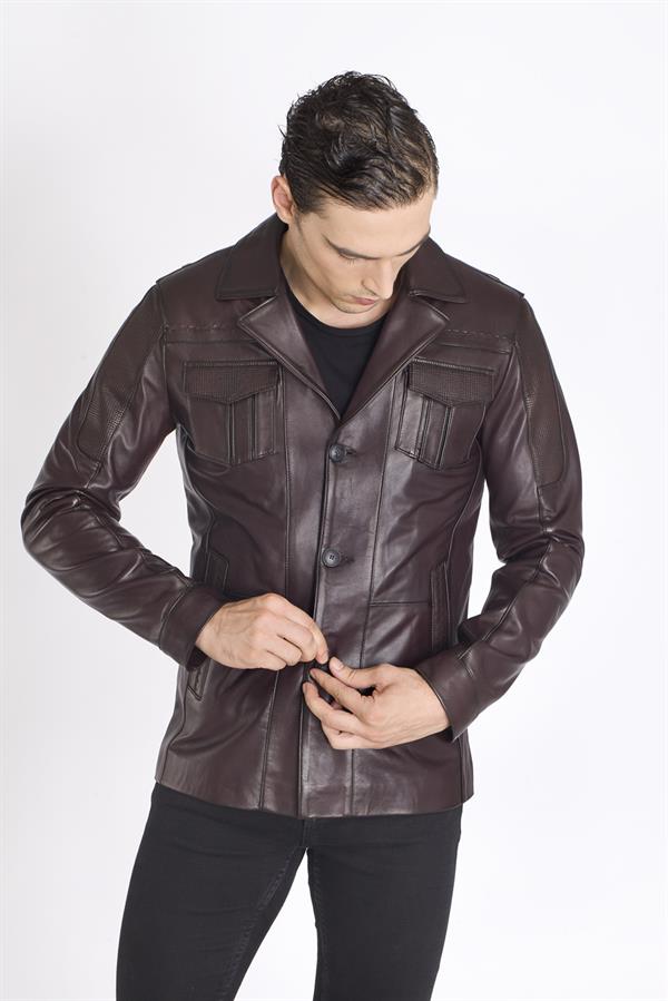 Erkek Spor Deri Ceket