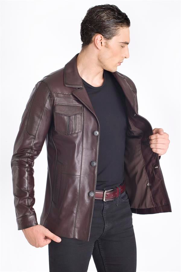 Erkek Spor Deri Ceket