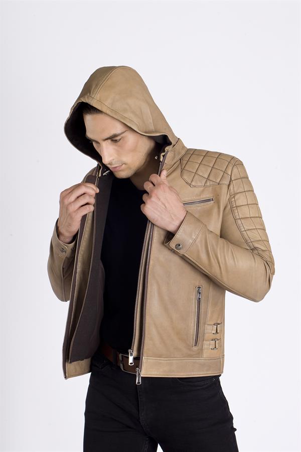 Eskitme Deri Spor Yeni Erkek Mont