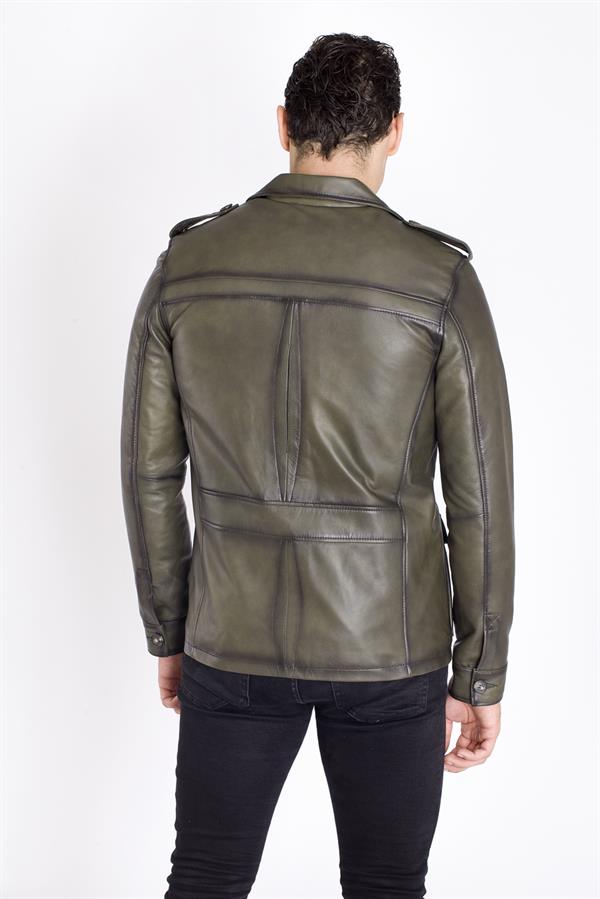 Eskitme Hakiki Deri Ceket