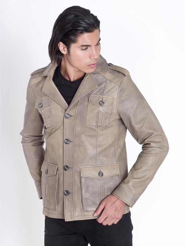 Eskitme Orijinal Deri Ceket