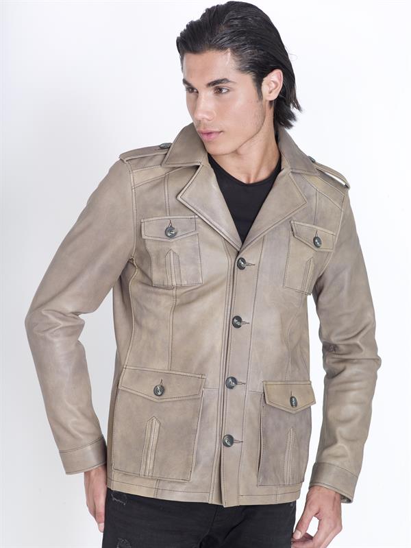 Eskitme Orijinal Deri Ceket