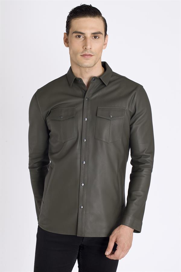 Gerçek Deri Mevsimlik Astarsız Gömlek