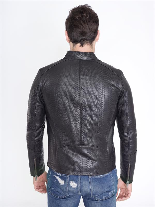 Gerçek Deri Motorcu Deri Mont