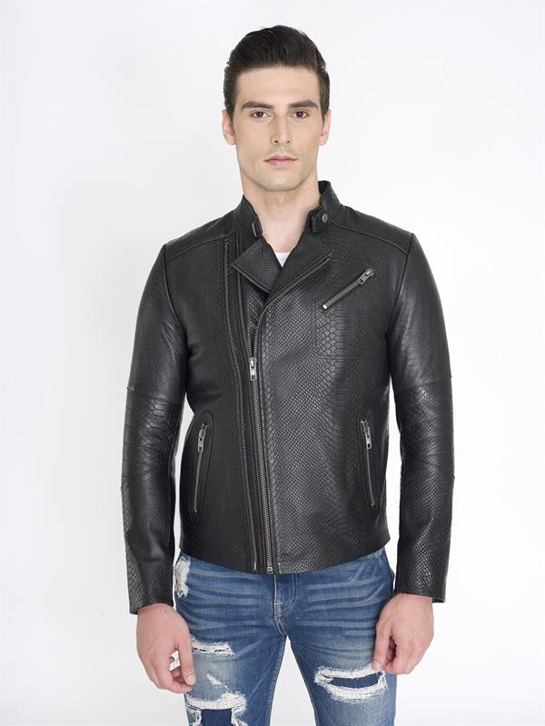 Gerçek Deri Motorcu Deri Mont