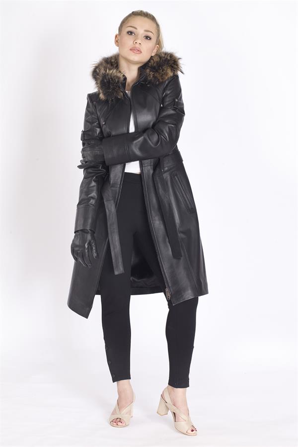 Kadın Gerçek Deri Trençkot