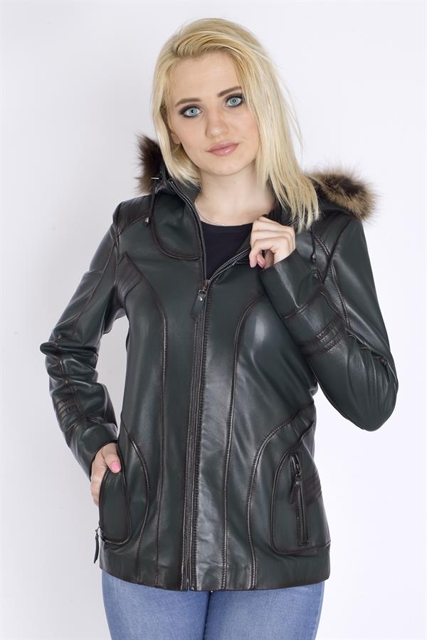 Kadın Mevsimlik Gerçek Deri Mont