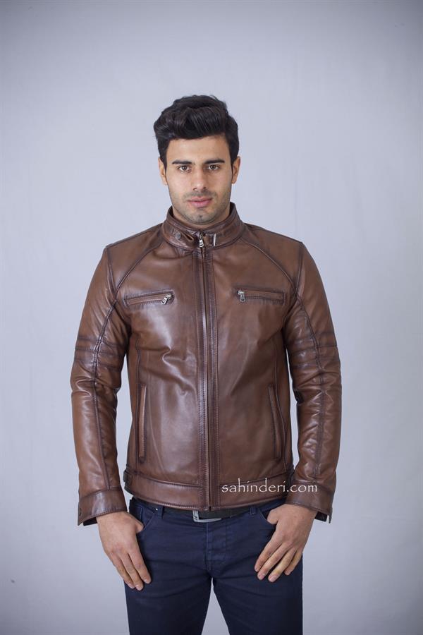 Kamel Spor Erkek Deri Mont