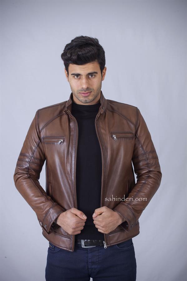 Kamel Spor Erkek Deri Mont