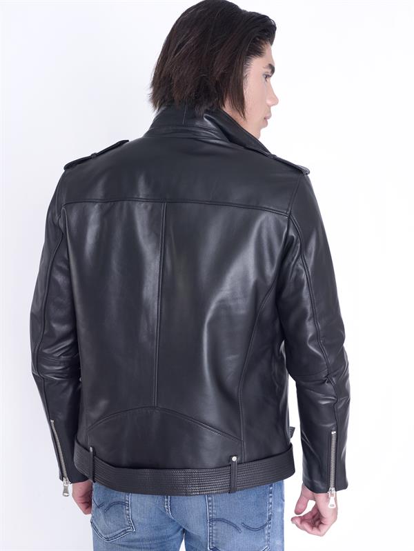 Kemerli Motorcu Orijinal Deri Mont