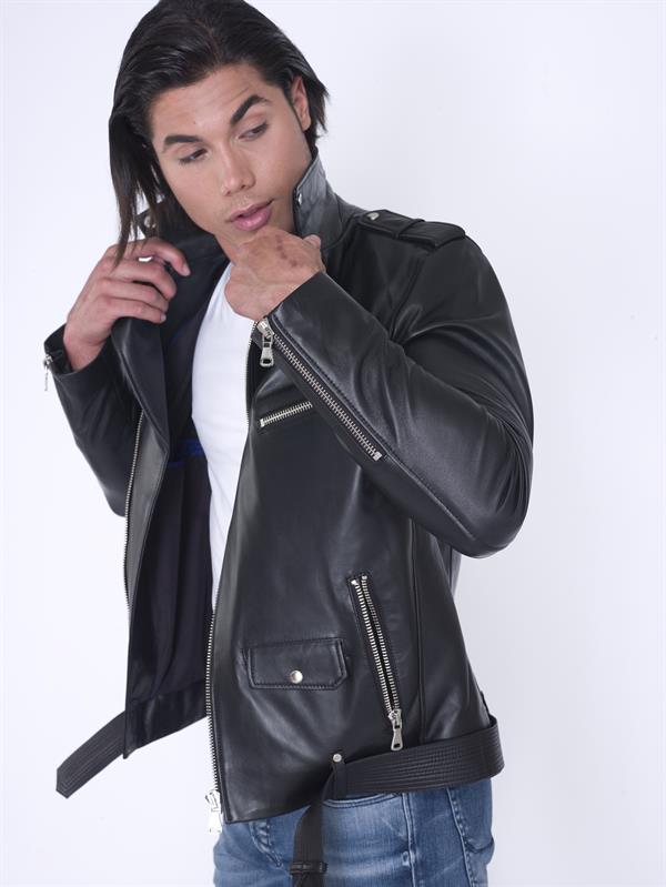 Kemerli Motorcu Orijinal Deri Mont