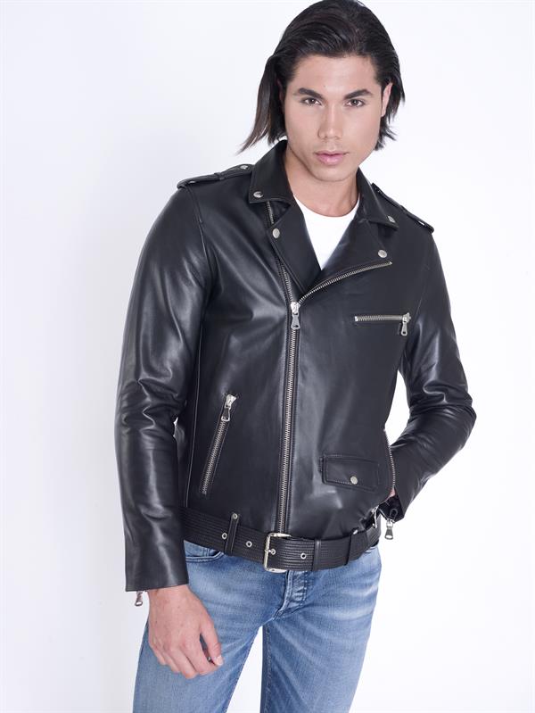 Kemerli Motorcu Orijinal Deri Mont