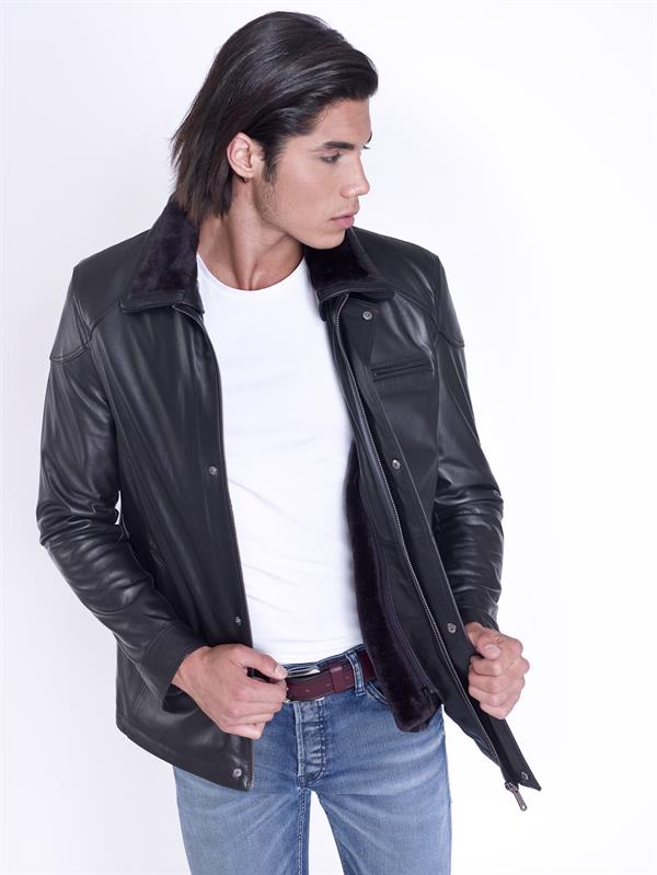 Kışlık Kürklü Hakiki Deri Kaban