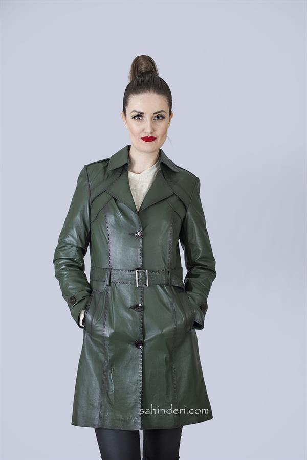 Kuzu Derisi Bayan Trençkot