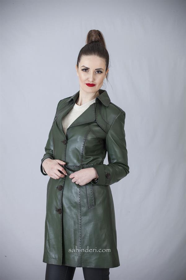 Kuzu Derisi Bayan Trençkot