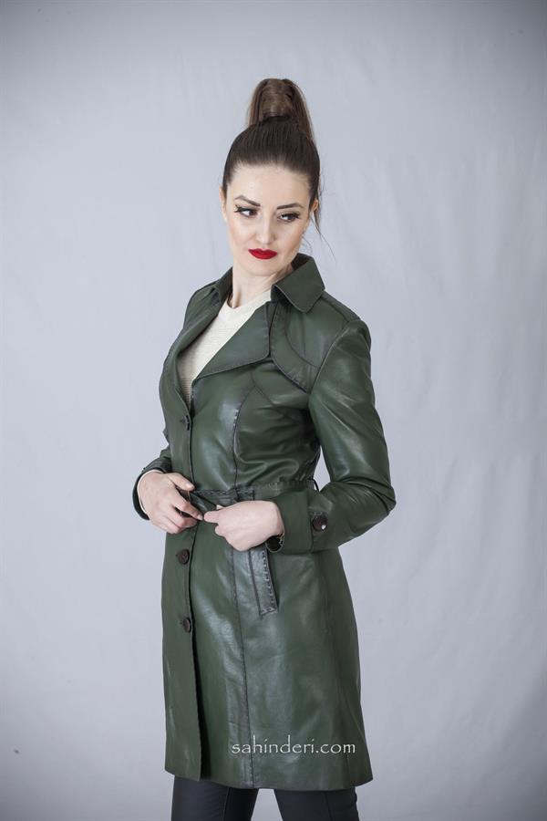 Kuzu Derisi Bayan Trençkot