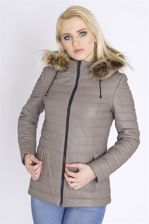 Şahin Deri Kadın Kışlık Deri Kaban