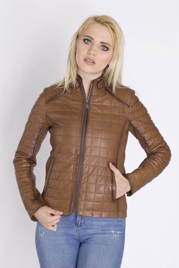 Şahin Deri Slim Fit Kadın Deri Mont