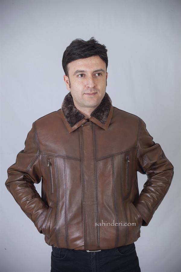 Seyyar Kürklü Kışlık Gerçek Deri Mont