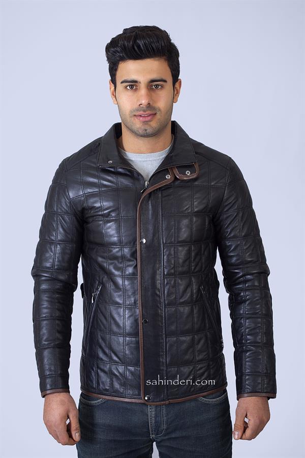 Siyah Slim Fit Hakiki Deri Ceket