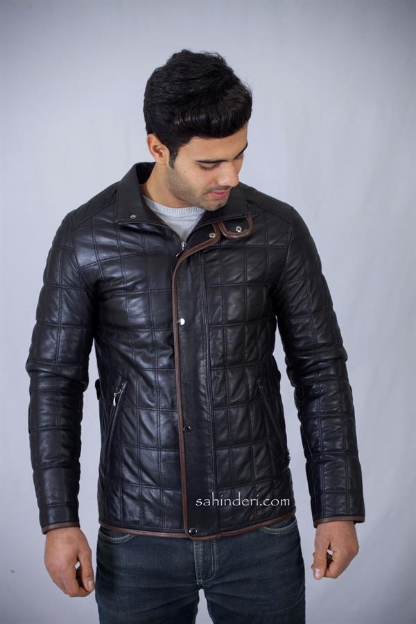 Siyah Slim Fit Hakiki Deri Ceket