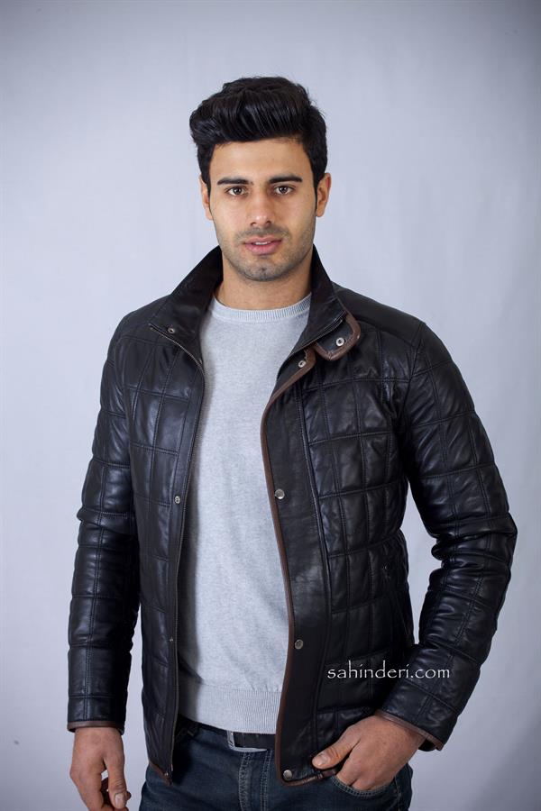 Siyah Slim Fit Hakiki Deri Ceket