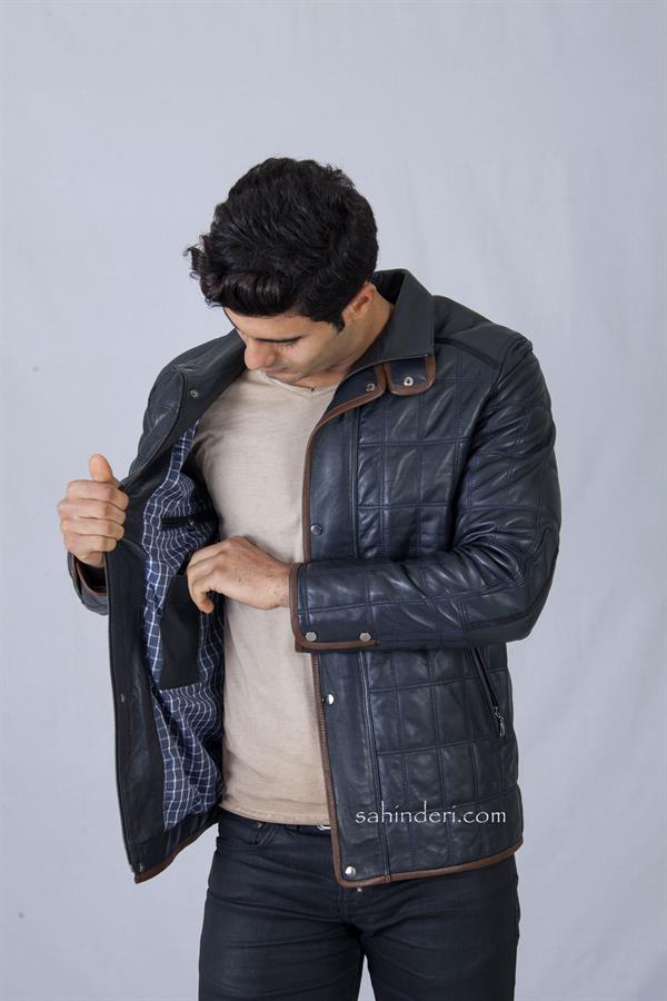 Siyah Slim Fit Hakiki Deri Ceket