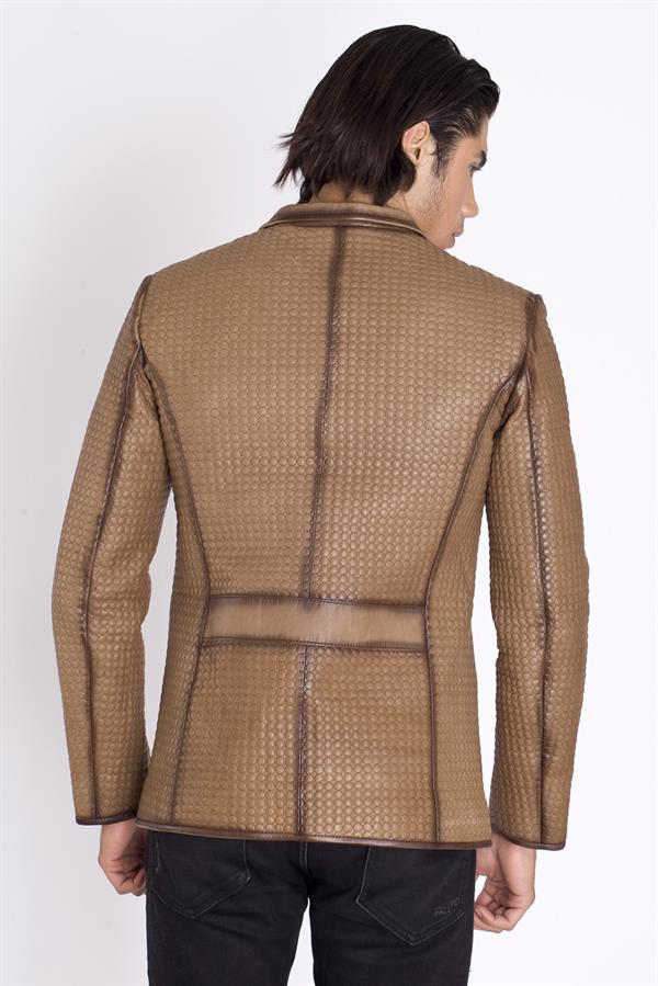 Slim Fit Yeni Tarz Hakiki Deri Kaban