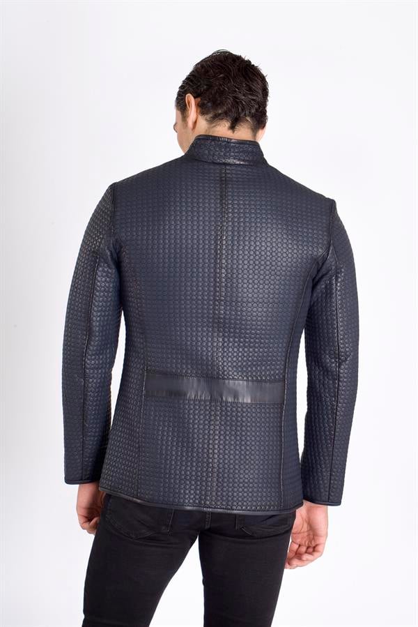 Spor Slim Fit Hakiki Deri Mont