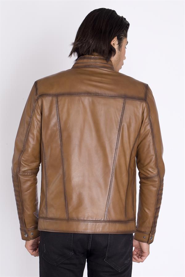 Taba Rengi Spor Hakiki Deri Mont