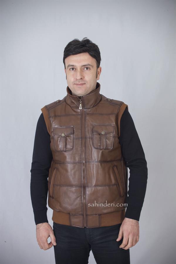 Trikolu Erkek Deri Yelek