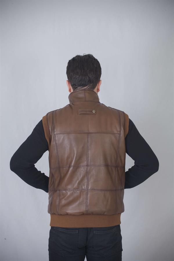 Trikolu Erkek Deri Yelek