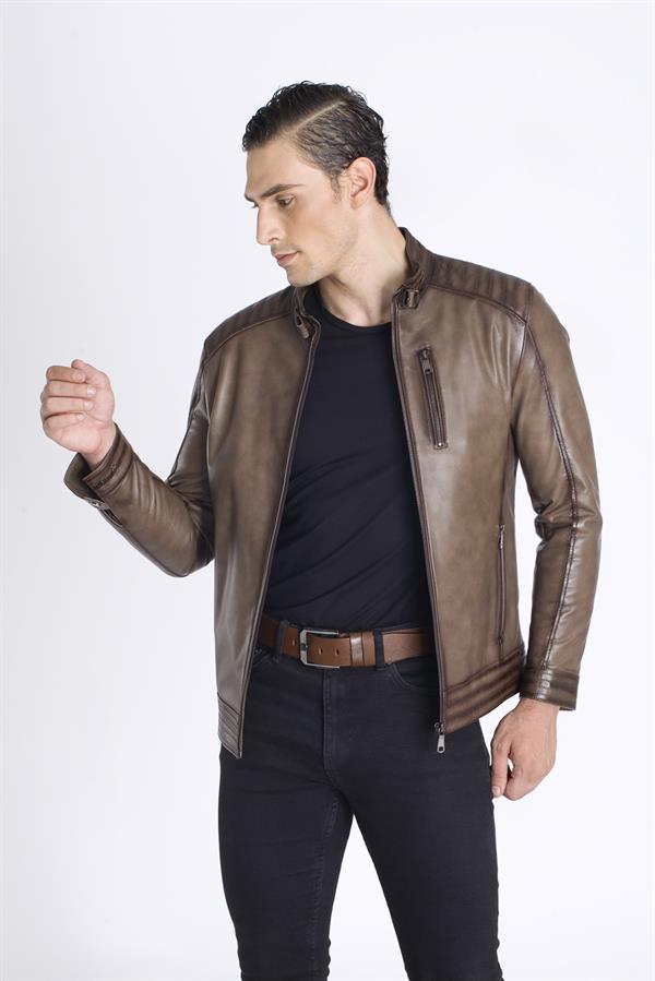 Vizon Rengi Orijinal Deri Mont