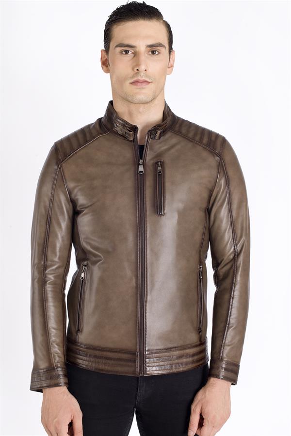 Vizon Rengi Orijinal Deri Mont