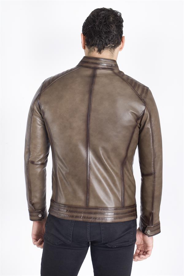 Vizon Rengi Orijinal Deri Mont