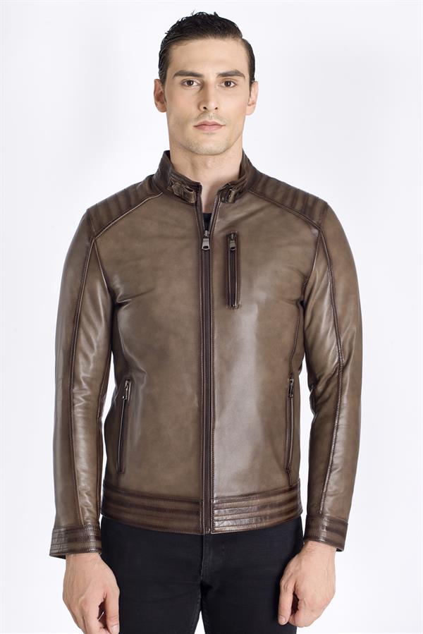 Vizon Rengi Orijinal Deri Mont