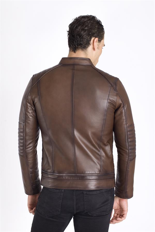 Yeni Model Gerçek Deri Mont