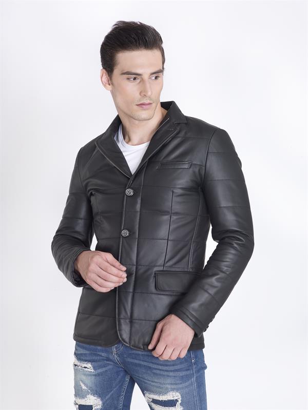 Yeni Sezon Şişme Gerçek Deri Ceket