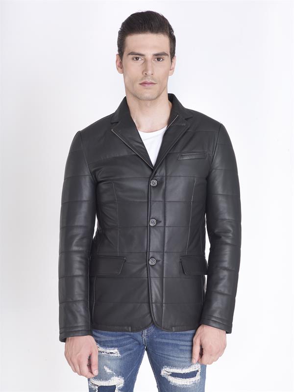 Yeni Sezon Şişme Gerçek Deri Ceket