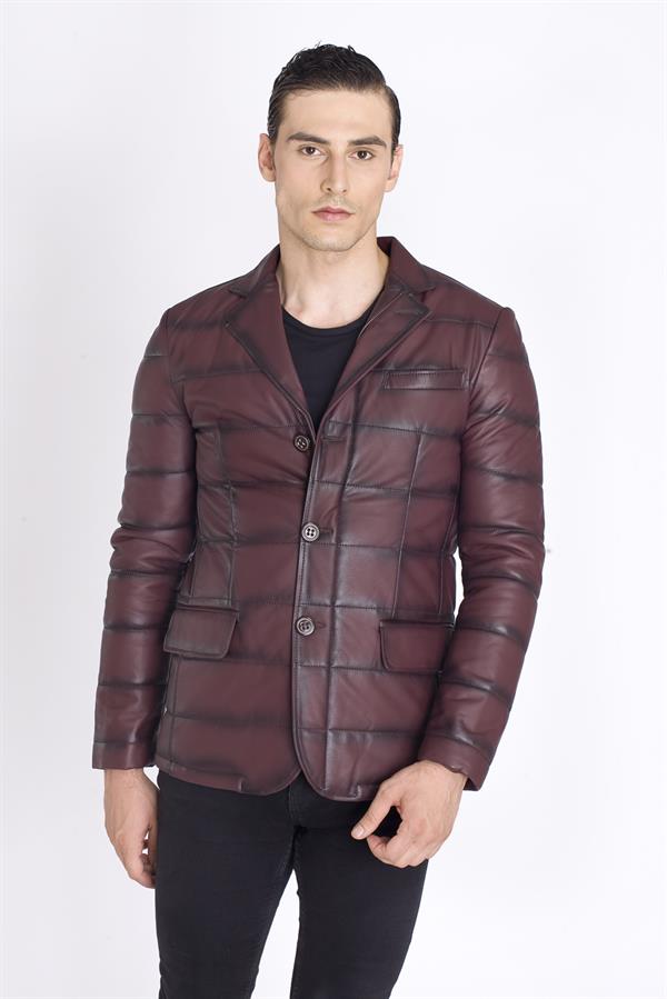Yeni Sezon Şişme Hakiki Deri Ceket