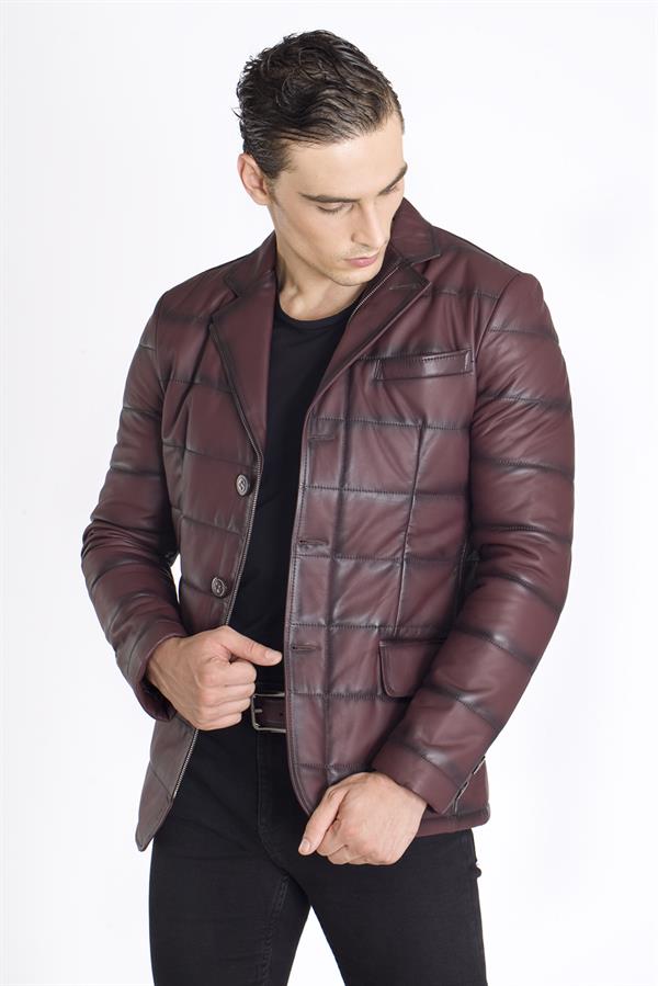 Yeni Sezon Şişme Hakiki Deri Ceket