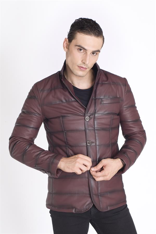 Yeni Sezon Şişme Hakiki Deri Ceket