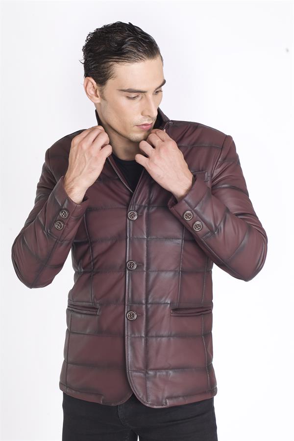 Yeni Sezon Şişme Hakiki Deri Ceket