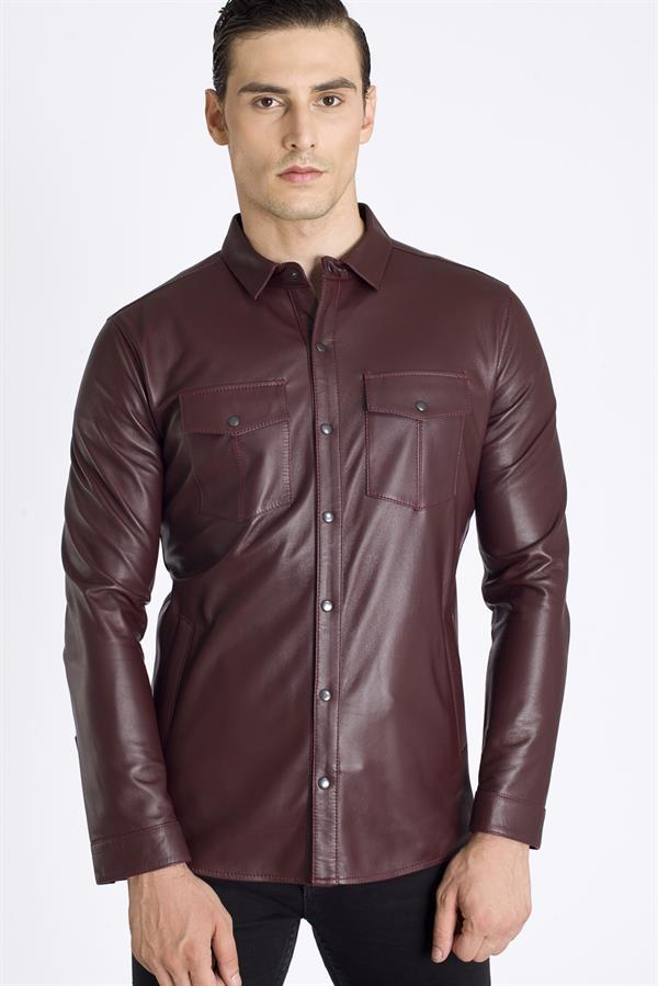 Yumuşak Kuzu Deri Erkek Gömlek