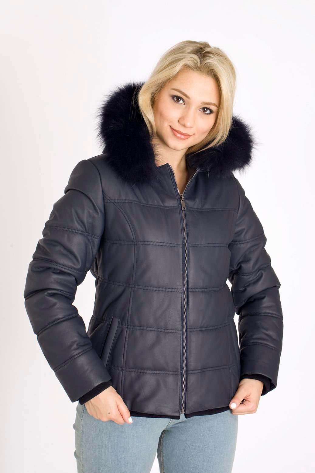 Bayan Şişme Kuzu Deri Mont