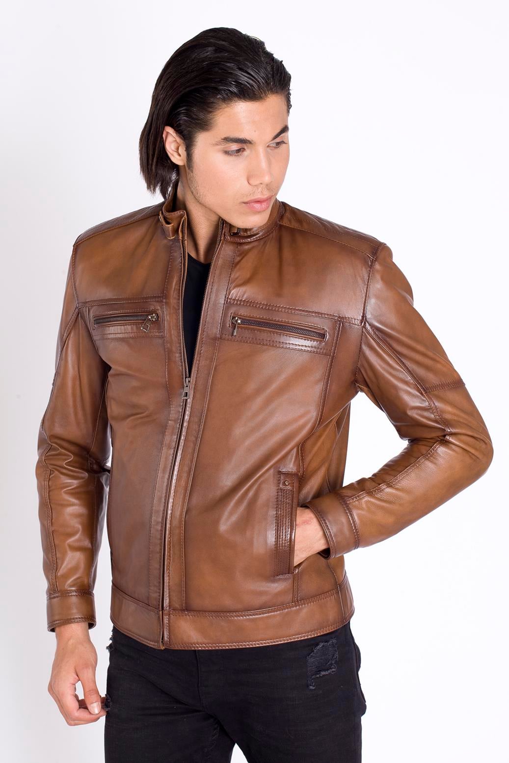 Hakim Yaka Orijinal Deri Mont