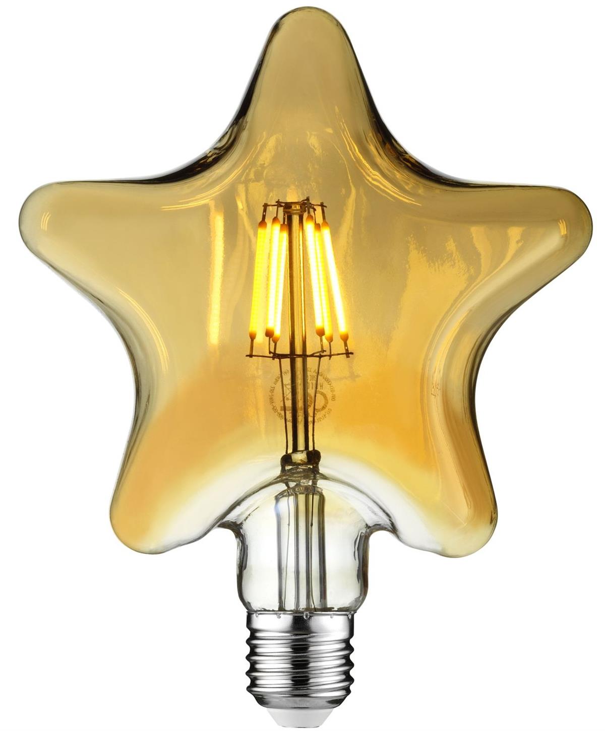 Horoz Elektrik Yıldız Rustik Ampul Amber Işık