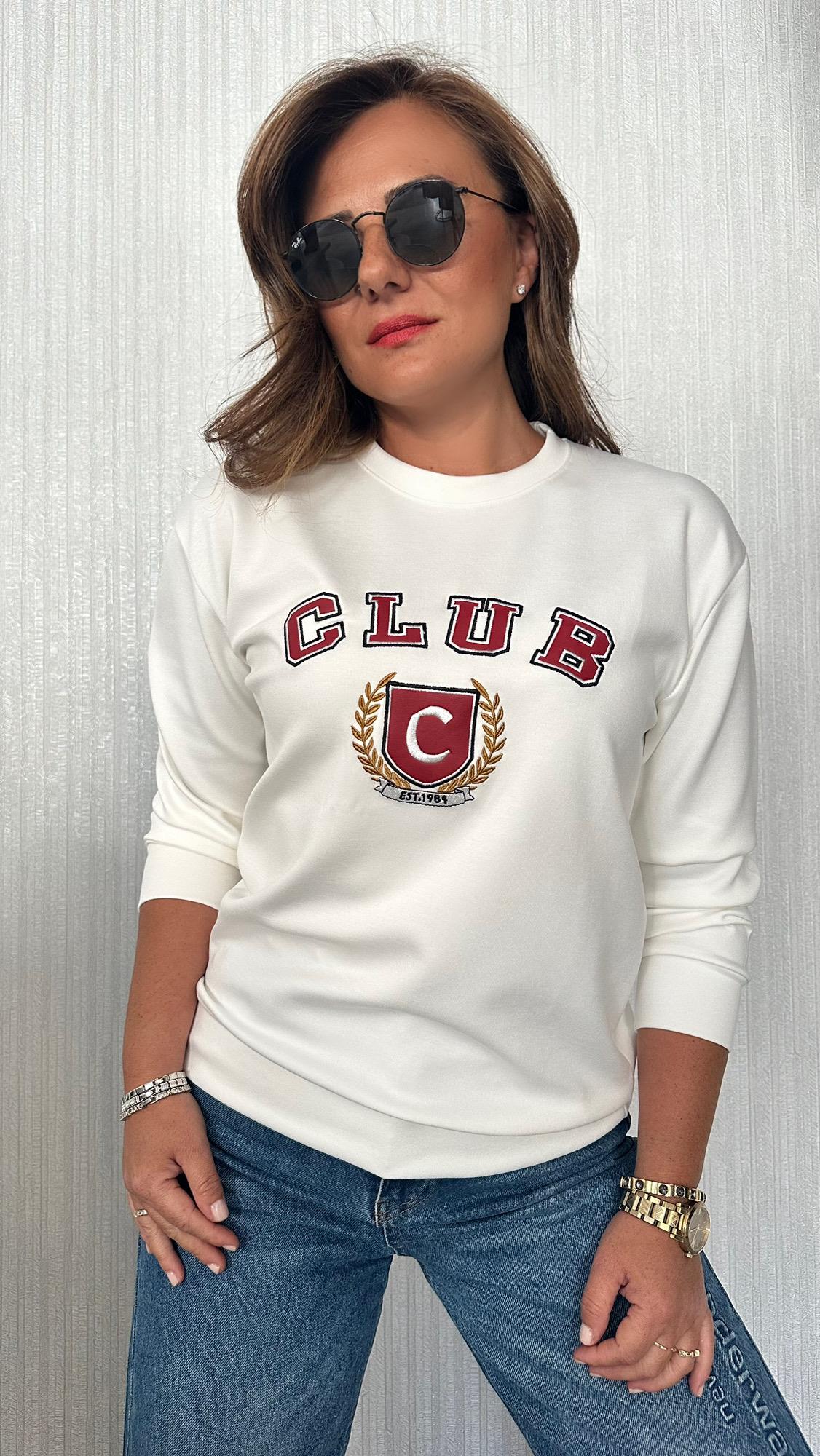 B clup ekru sweat