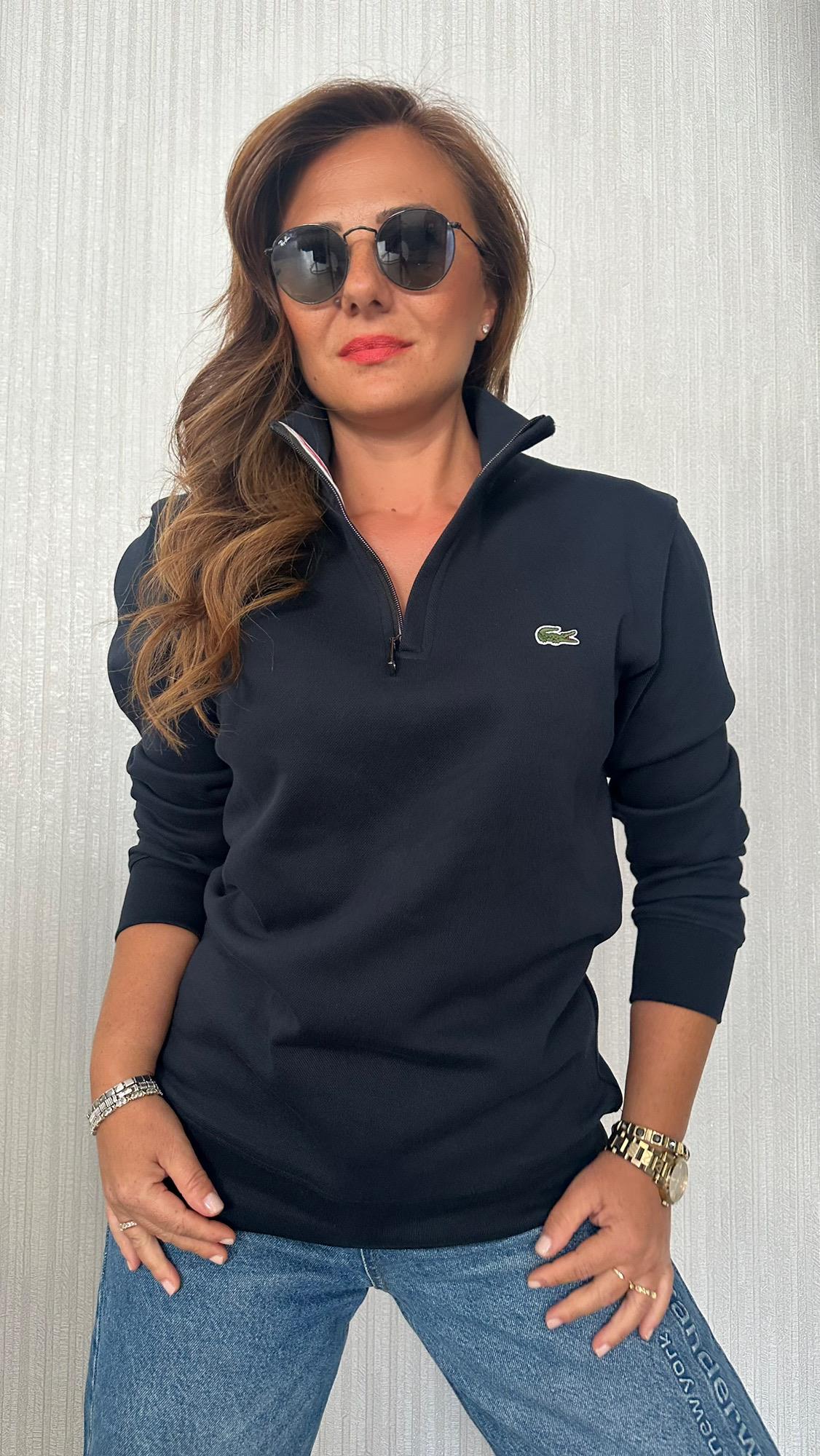 lcst yarım fermuar lacivert sweat